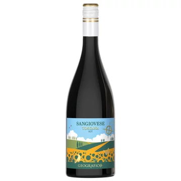 Geografico Tuscan Vibes Sangiovese, olasz vörösbor