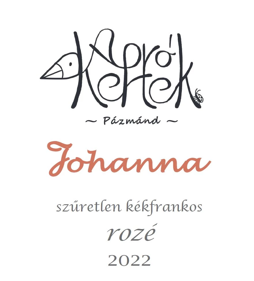 ApróKertek Johanna Rosé 2023 száraz bio rosébor (Pázmánd, Etyek)