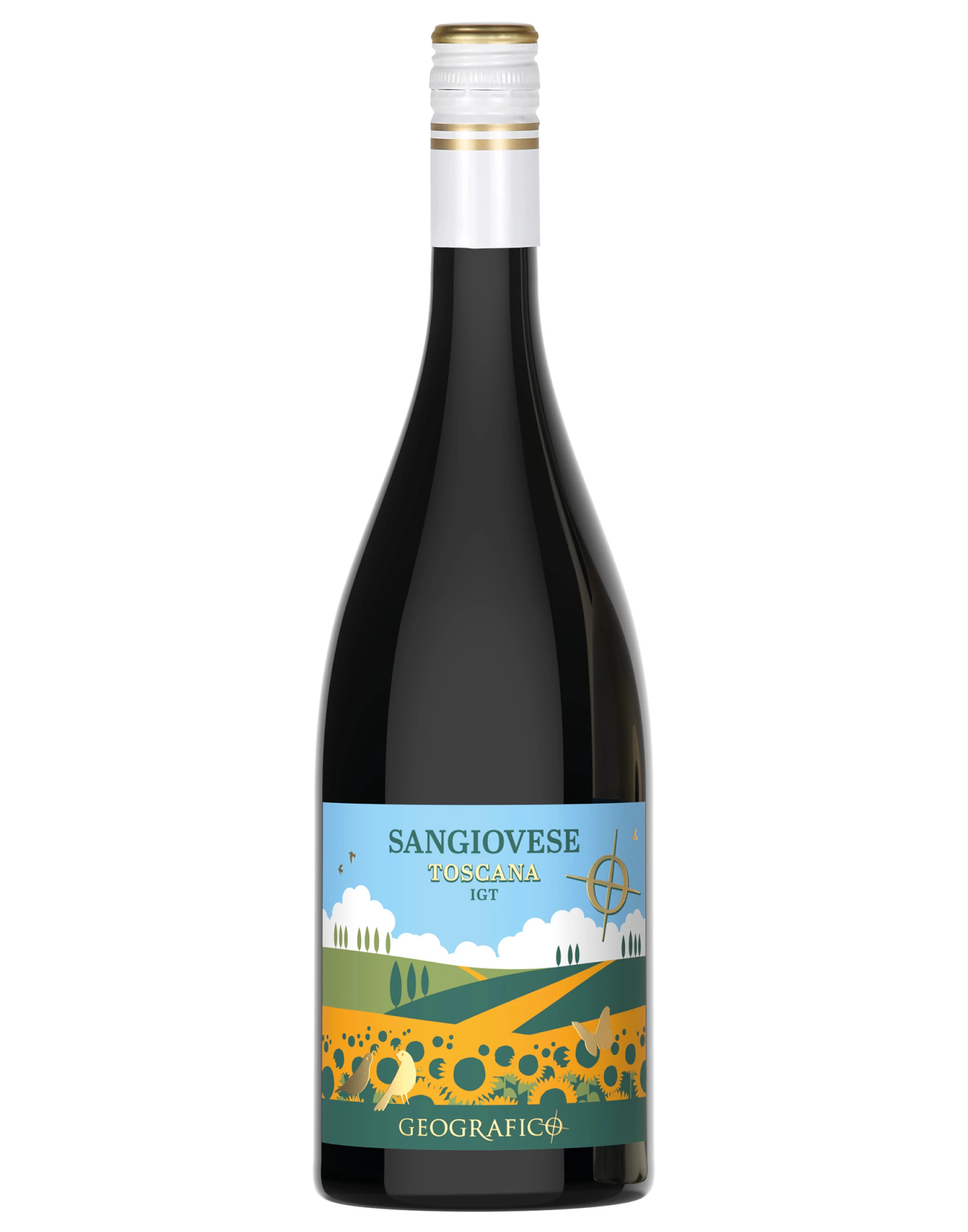Geografico: Tuscan Vibes Sangiovese IGT 2024 száraz vörösbor (Toszkána, Olaszország)