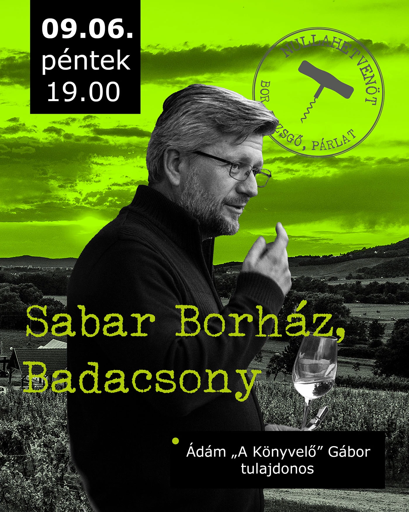 Sabar Borház Badacsony kóstoló / belépő